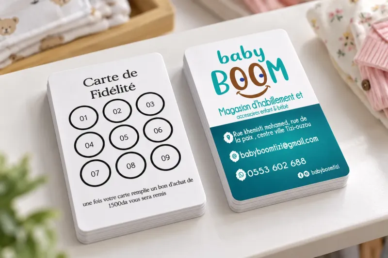 Piles de cartes de visite Baby Boom