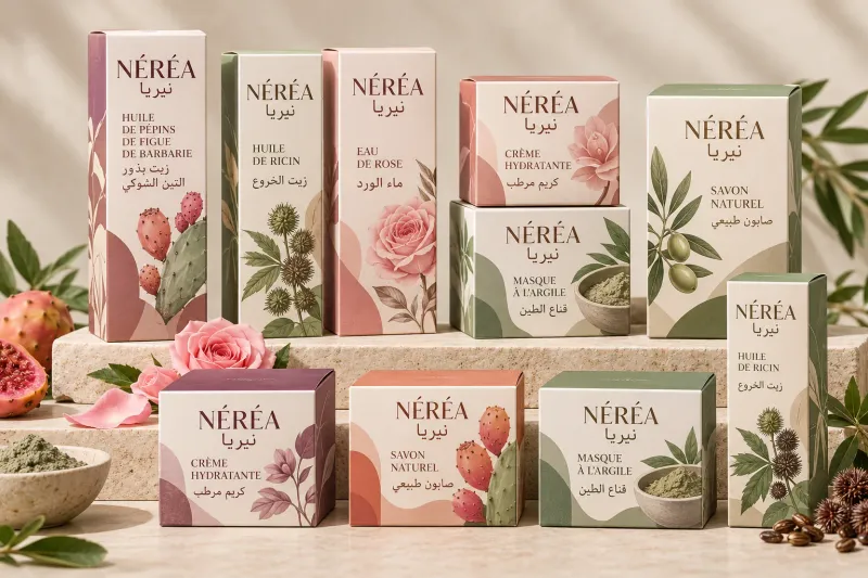 Étuis pliants Néréa pour des soins botaniques